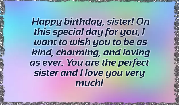 Best Wishes To Sister On Her Birthday