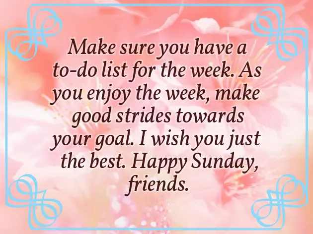 Sunday Message For Friends
