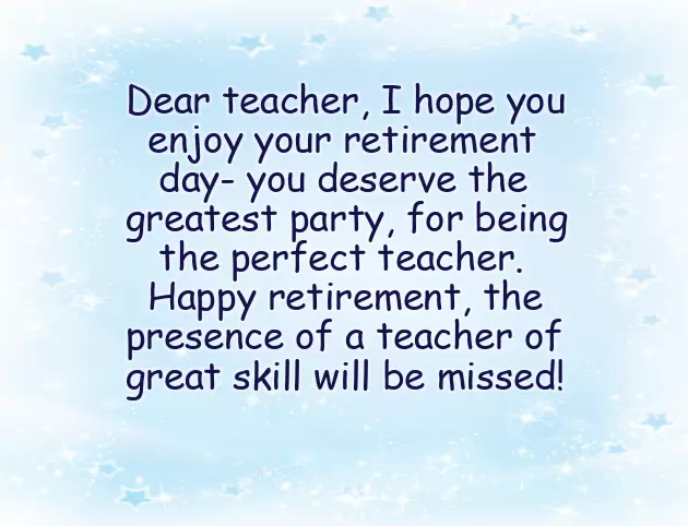 Happy Retirement Wishes For Teachers
