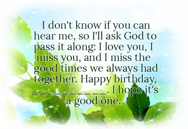 Birthday Wishes For Lost Father