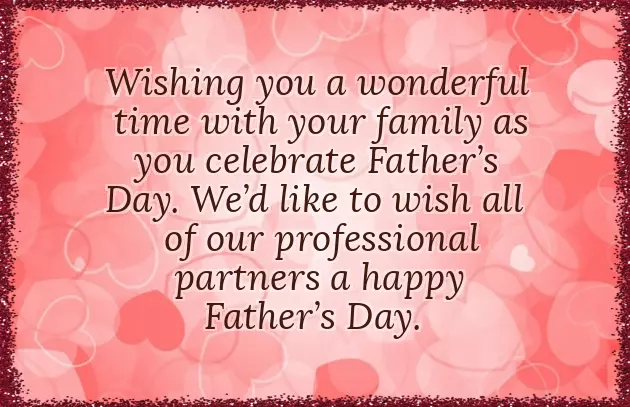Happy Fathers Day Message From Business
