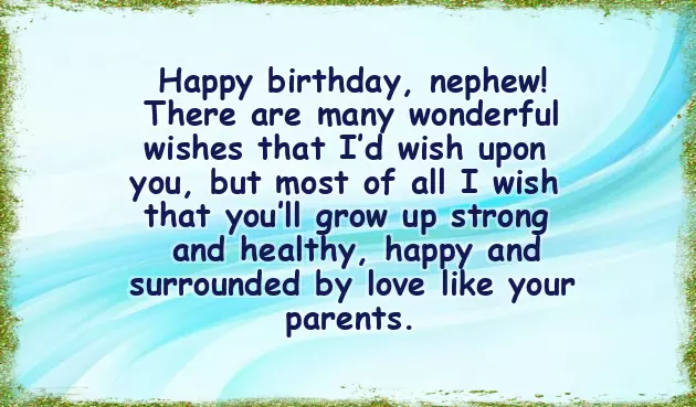 Short Birthday Quotes For Nephew