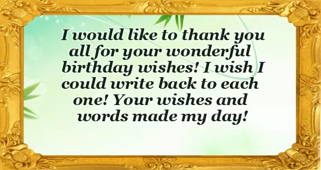 Appreciation For Birthday Wishes From Friends And Family