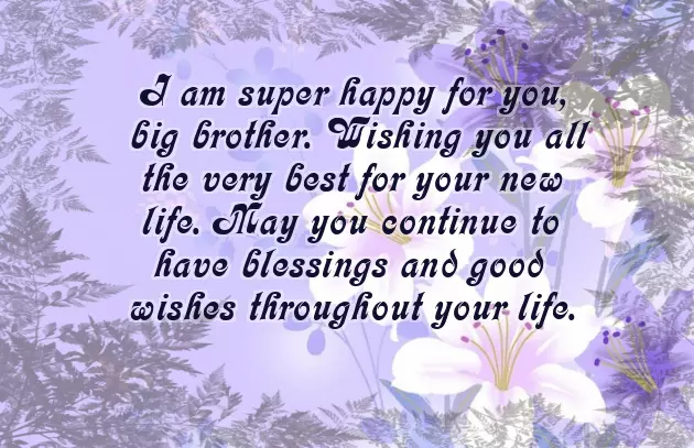 Congratulations Brother Wedding