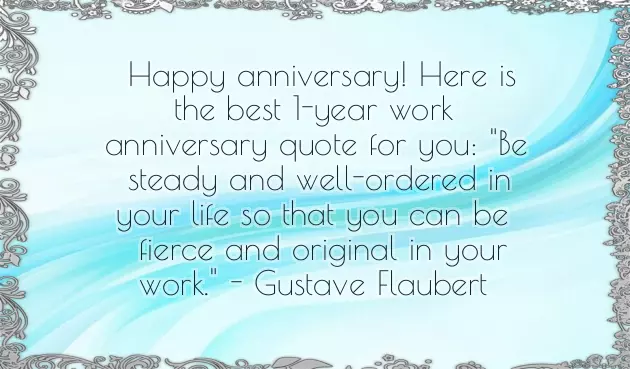 Congratulations On Your First Year Work Anniversary