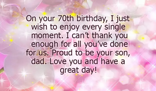 Happy 70Th Birthday Dad Quotes