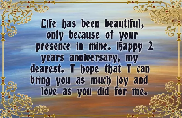 Happy Second Anniversary Happy Second Anniversary