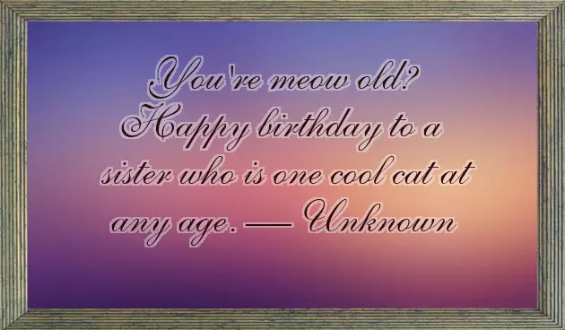 Sister Birthday Jokes