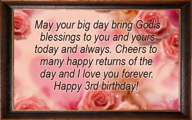 Birthday Wishes To 3 Year Old Niece