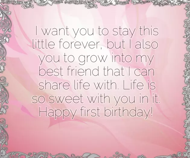 Birthday Wishes For 1 Year Baby