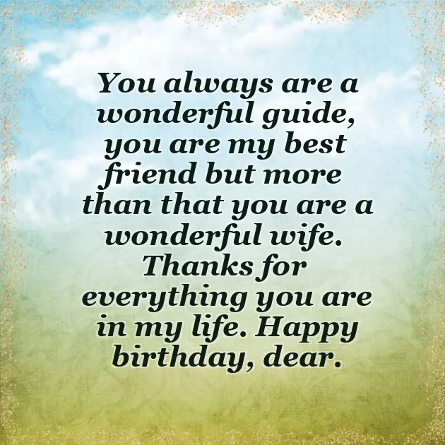 Nice Words For Wife Birthday