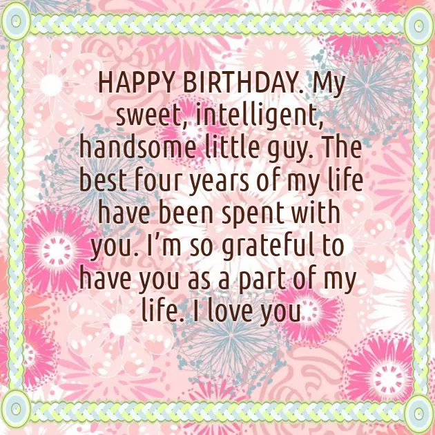 Birthday Wishes For 4 Years Baby Boy Birthday Wishes For 4 Years Baby Boy