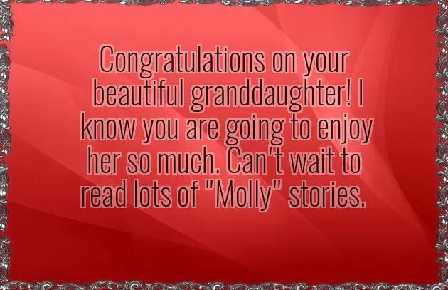 Congratulations On First Grandchild
