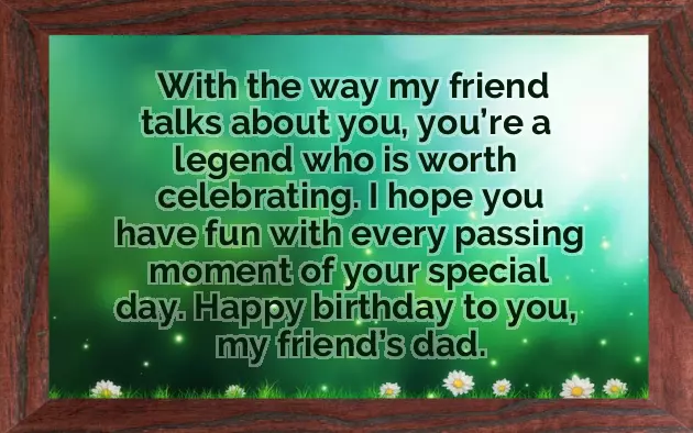 Birthday Wishes To Friends Father Birthday Wishes To Friends Father