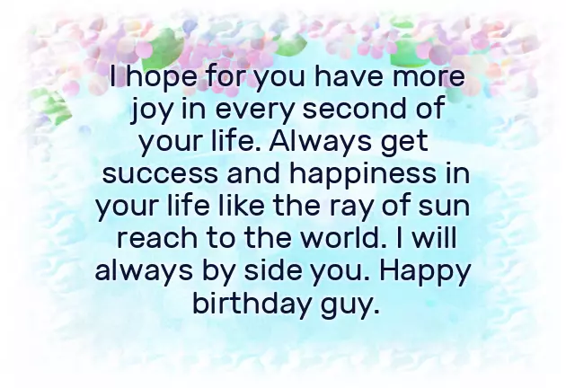 Birthday Greetings For A Guy
