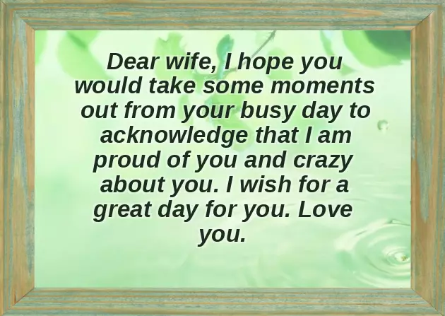 Morning Messages For Wife