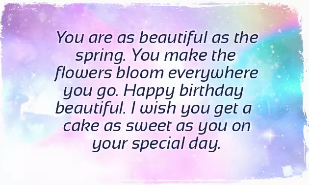 Happy Birthday To Sweet Lady