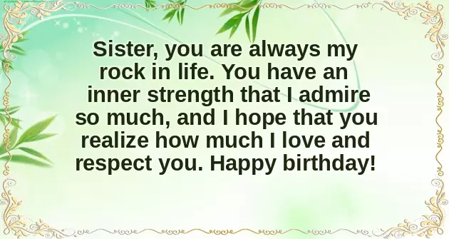 Simple Birthday Wishes To Sister