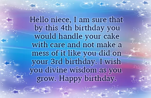 4Th Birthday Wishes For Niece 4Th Birthday Wishes For Niece