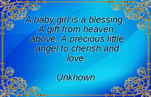 Newborn Baby Girl Blessing Wishes