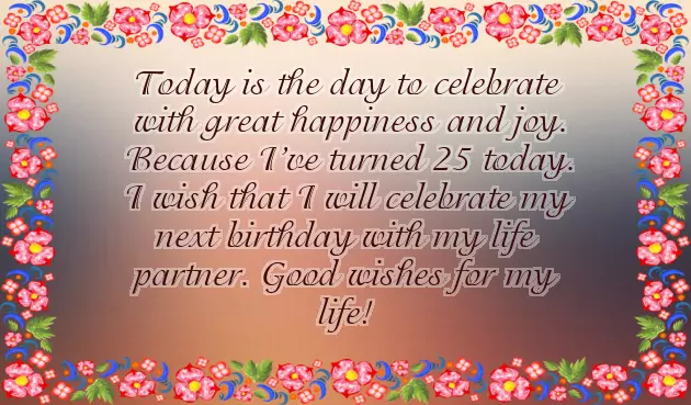 25Th Birthday Wishes For Girlfriend