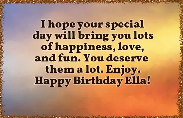Happy Birthday To Ella