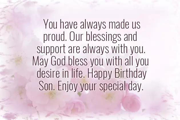 Best Wishes For Birthday Of Son