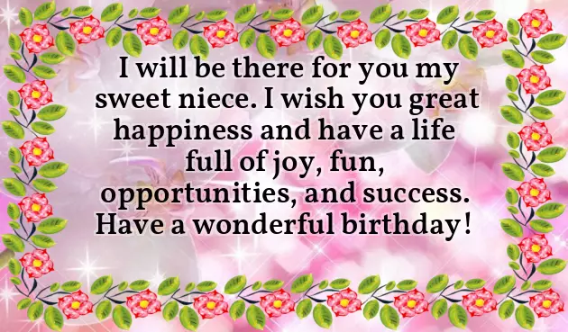 Happy Birthday For Niece Wishes