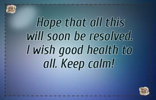 Wish You Stay Healthy Wish You Stay Healthy