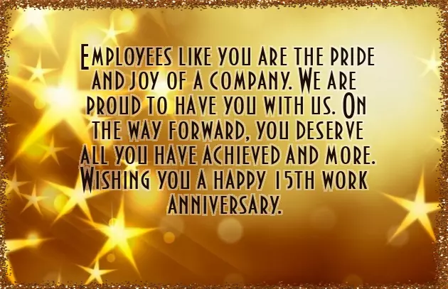 Congratulations Message On Work Anniversary