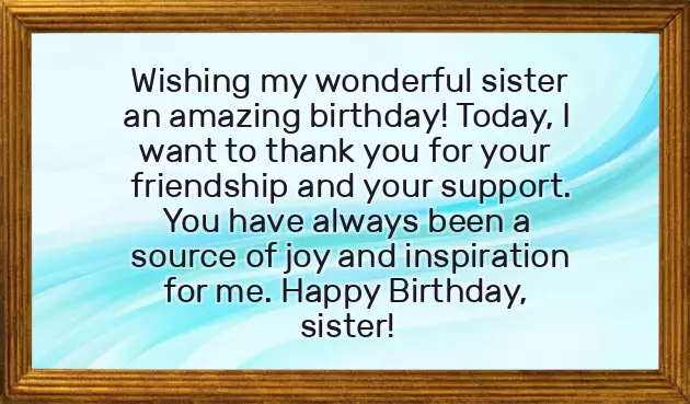 Birthday Best Wishes To Sister