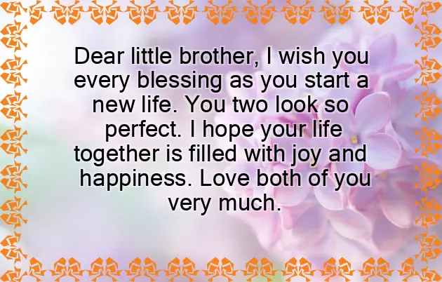 Congratulations Brother Wedding