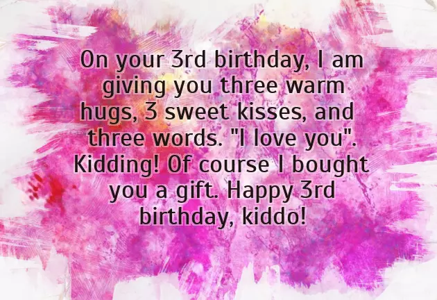 Birthday Wishes For Three Year Old Baby Girl Birthday Wishes For Three Year Old Baby Girl