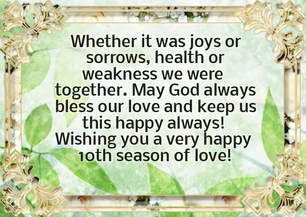 10Th Wedding Anniversary Message 10Th Wedding Anniversary Message