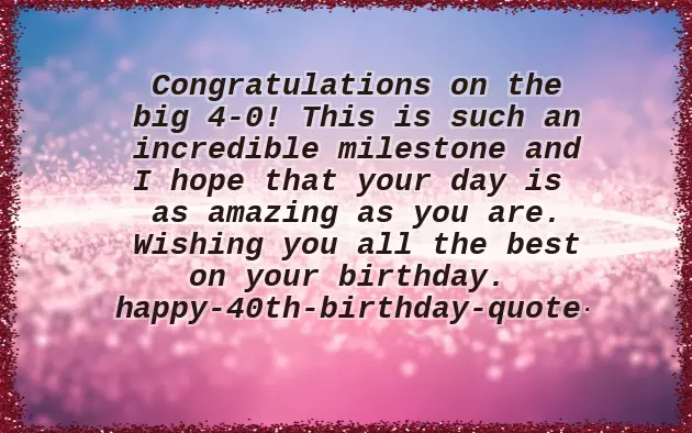 Happy 40Th Birthday Female Friend