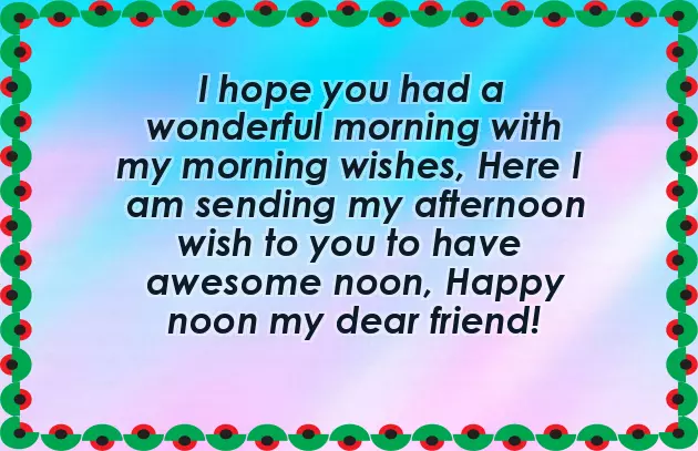 Romantic Good Afternoon Messages