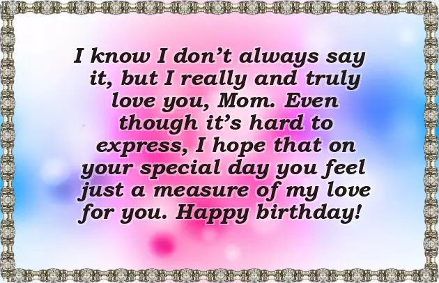 Birthday Sms For Mom