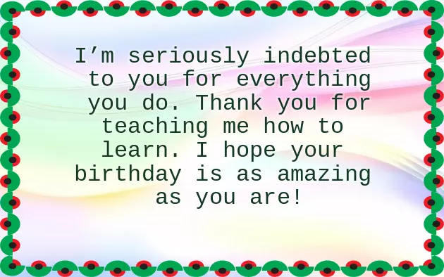 Happy Birthday Teacher Quotes