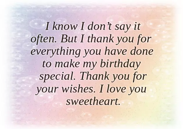 Thank U Message For Birthday Wishes To Friends
