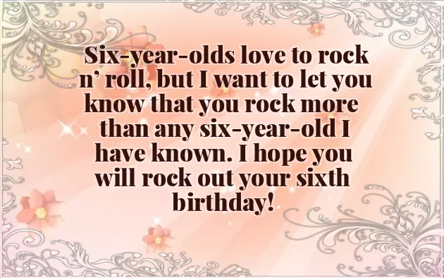 6Th Birthday Wishes For Niece