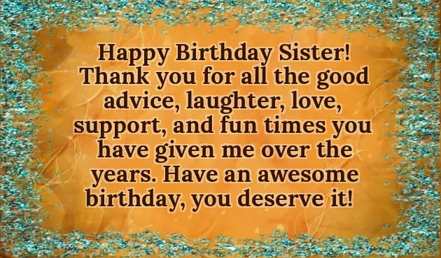 Happy Birthday To An Amazing Sister