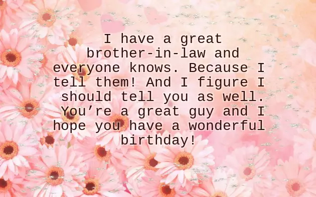 Birthday Lines For Brother In Law