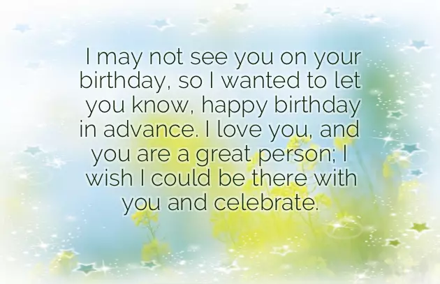 Advance Birthday Quotes