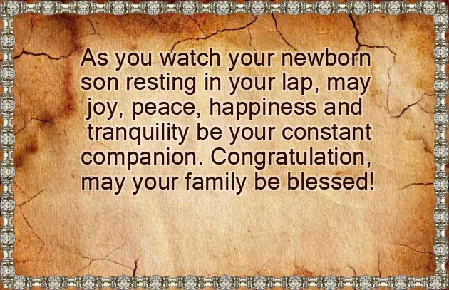 Congratulations With The Birth Of Your Son