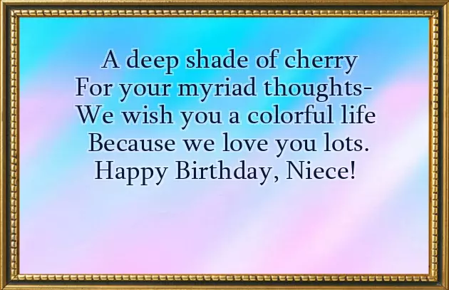 Poem For Niece From Aunt