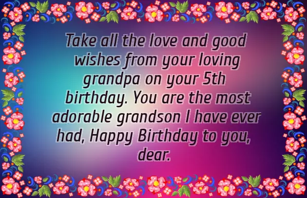 Granddaughter 5Th Birthday Wishes