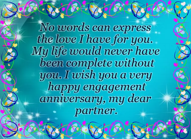 One Year Engagement Anniversary Wishes