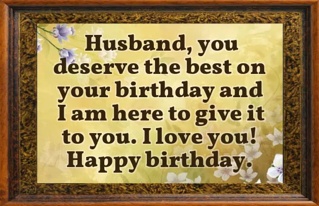 Happy Birthday Wishes For Husband In English