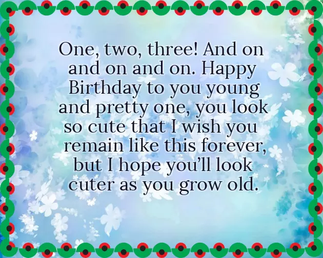 Birthday Wishes For 3 Year Old Sister