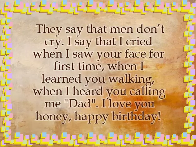 Daughter Wishes To Father